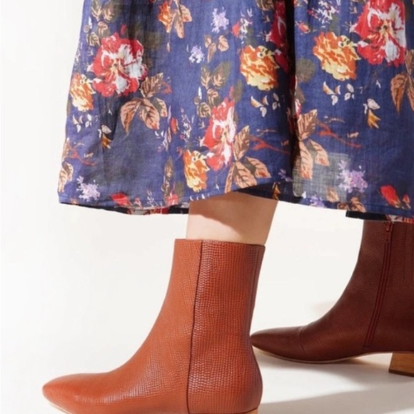 Charlotte Stone Henri Boots, 6, Brown/Tan, Retro Square Toe 60s Y2K - Picture 15 of 16